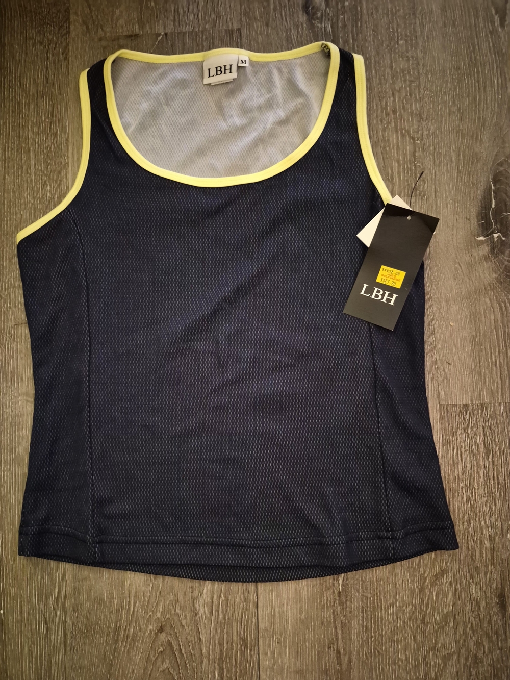 LBH Navy Tank Top with Yellow Trim